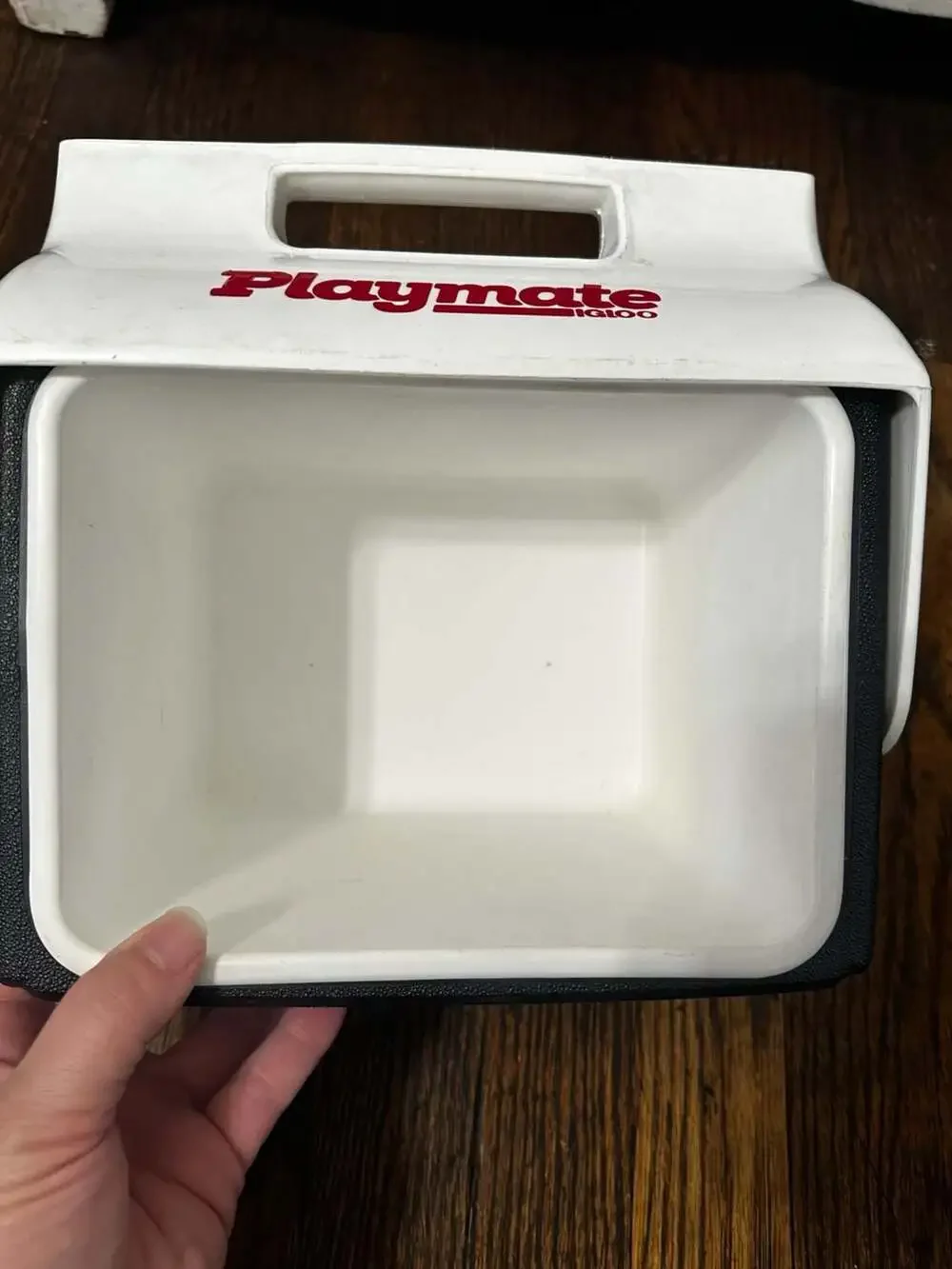 Vintage Igloo Playmate Mini Personal Lunch Cooler Black and White